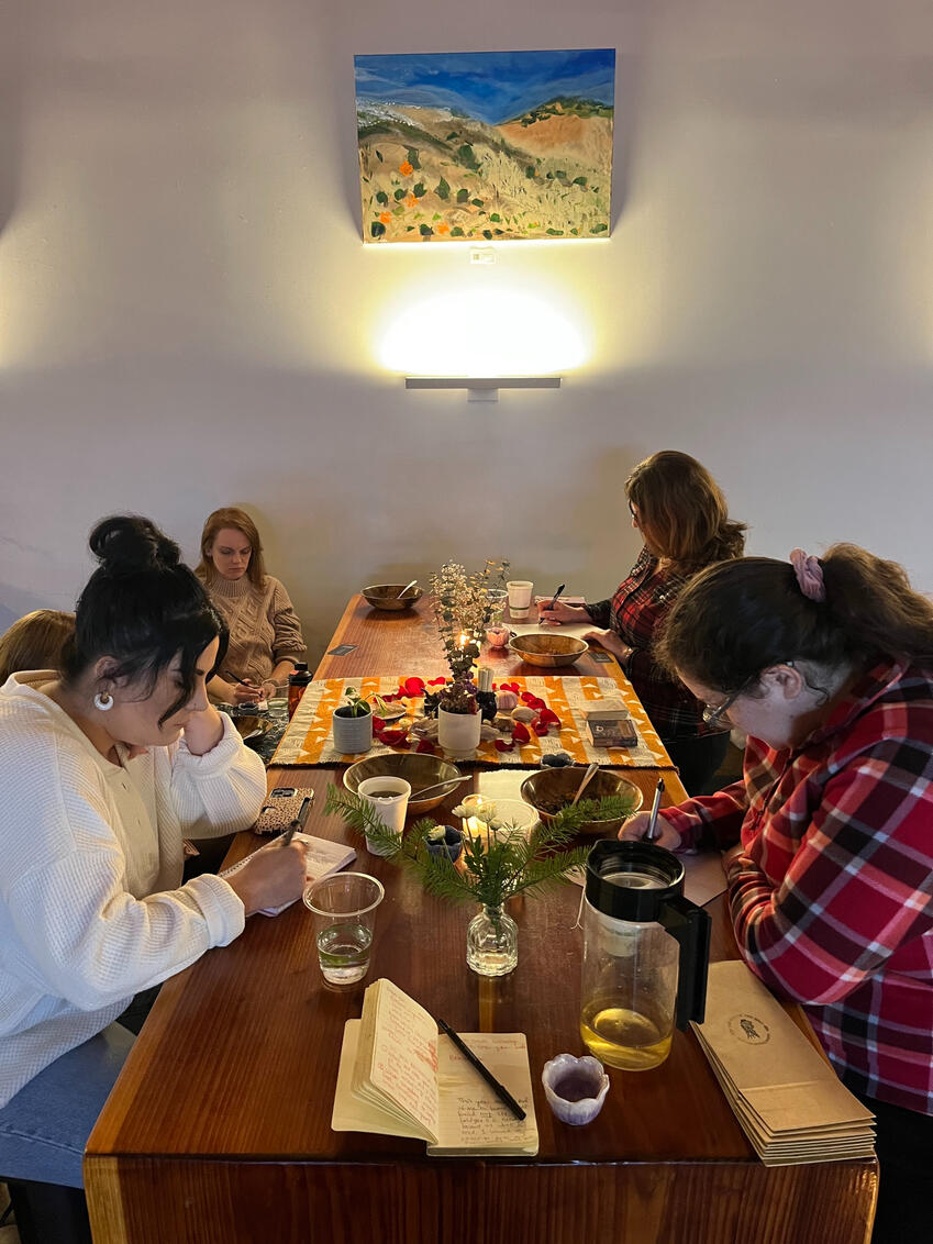 Sipping slowly, reflecting deeply.